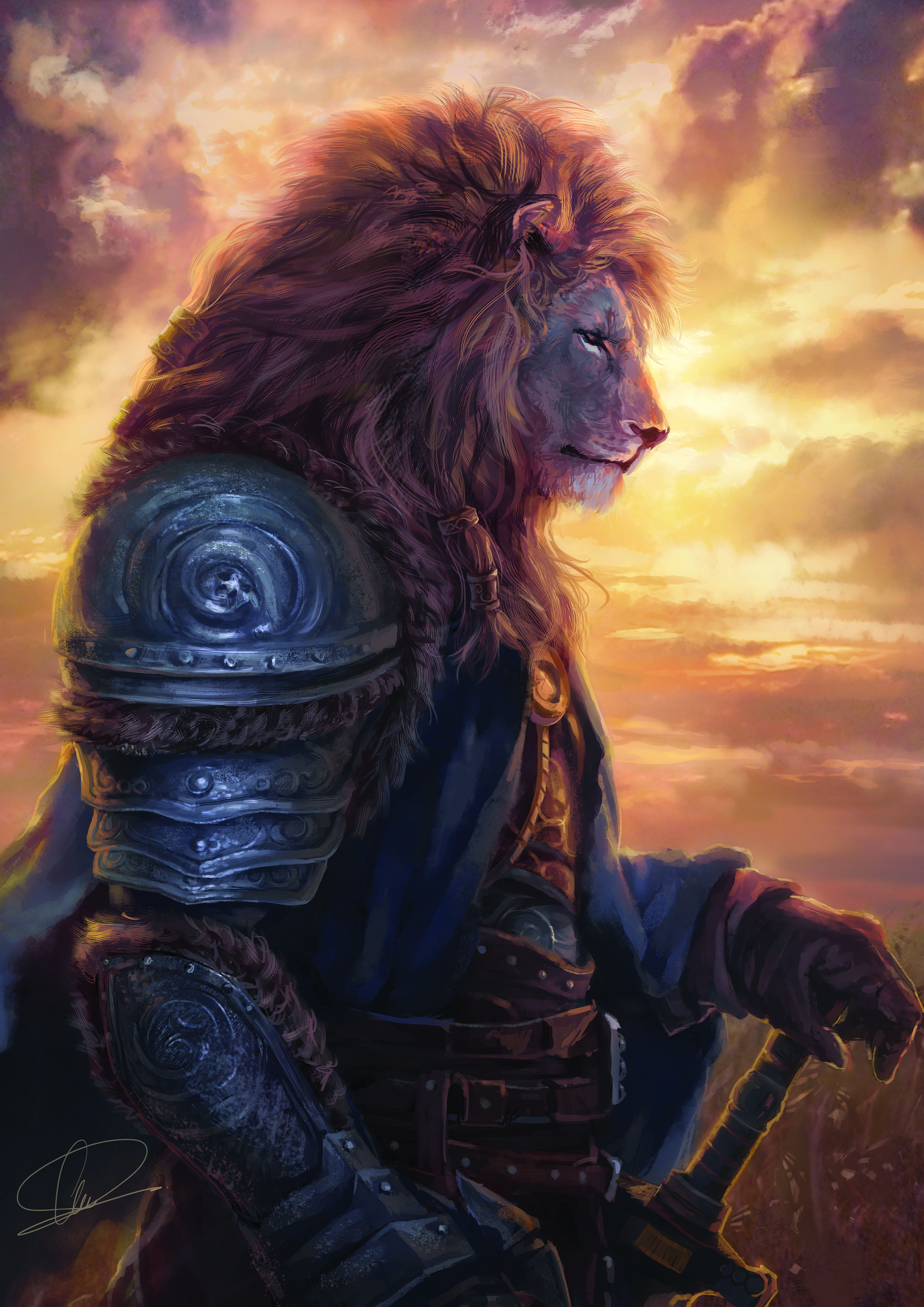 LionKing_edwardchee - Animal Warrior Illustration Contest